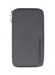 Portfel podróżny Lifeventure Recycled RFiD Travel Wallet - grey. Szare portfele Lifeventure, bez wzorów, z nylonu. Za 148.49 zł.