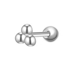 Glanzstücke München Piercing Kugeln z srebra próby 925 w kolorze srebrnym Kolczyki 1 ct Damski. Szare kolczyki Glanzstücke München, srebrne. Za 110.49 zł.