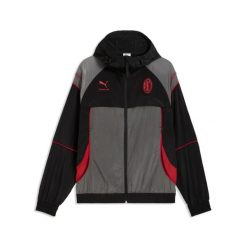 Kurtka dresowa z kapturem Milan AC x Slam Jam. Czarne kurtki Puma, s, bez wzorów, z dresówki, eleganckie, z kapturem. Za 713.80 zł.