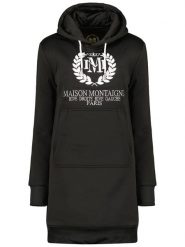 Maison Montaigne Sukienka dresowa "Giqueen" w kolorze czarnym rozmiar: S. Czarne sukienki Maison Montaigne, s, bez wzorów, z dresówki, bez kołnierzyka, bez ramiączek, mini. Za 96.83 zł.