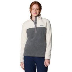 Polar turystyczny damski Benton Springs 1/2 Snap Pull Over II. Szare bluzy z polaru Columbia, m, bez wzorów, z polaru, trekkingowe. Za 179.99 zł.