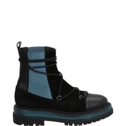BOTKI DAMSKIE BRISTOL02 NER-NE. Botki Venezia, bez wzorów, ze skóry, bez obcasa, bez zapięcia. Za 389.00 zł.