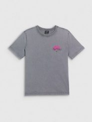 4F T-shirt relaxed z nadrukiem damski - szary XXL. Szare t-shirty sportowe 4f, s, bez wzorów, z bawełny, bez ramiączek, trekkingowe. Za 79.99 zł.