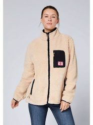 Chiemsee Kurtka polarowa w kolorze beżowo-czarnym rozmiar: M. Brązowe kurtki Chiemsee, m, bez wzorów, z polaru, bez kaptura. Za 196.70 zł.