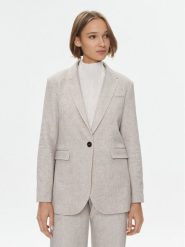 Marella Marynarka Balbo1 2339160136200 Beżowy Regular Fit. Brązowe marynarki i żakiety Marella, l, bez wzorów, z bawełny, bez ramiączek. Za 699.99 zł.