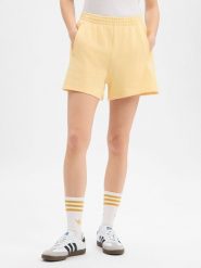 Adidas Originals szorty dresowe Kobiety Bawełna żółty, XS. Żółte szorty sportowe adidas Originals, bez wzorów, z bawełny. Za 149.95 zł.