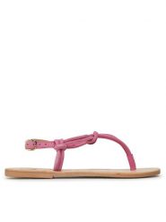 Manebi Sandały Suede Leather Sandals V 1.8 Y0 Różowy. Czerwone sandały Manebi, bez wzorów, ze skóry, bez obcasa, na płaskiej podeszwie, bez zapięcia. Za 499.99 zł.