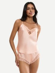 Triumph Piżama A Weekend To Remember 10225050 Beżowy Regular Fit. Brązowe piżamy Triumph, bez wzorów, z syntetyku, bez kołnierzyka, bez ramiączek. Za 189.99 zł.