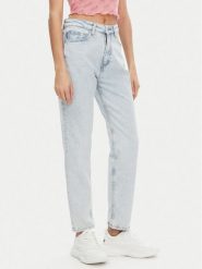 HUGO Jeansy Noe 50520613 Błękitny Mom Fit. Niebieskie jeansy Hugo, bez wzorów, z bawełny. Za 399.99 zł.