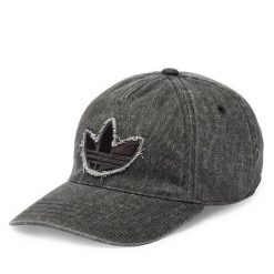 Czapka z daszkiem adidas. Czarne czapki z daszkiem adidas, bez wzorów, z denimu. Za 119.99 zł.
