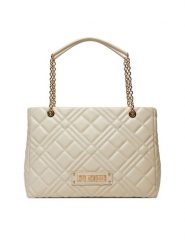 LOVE MOSCHINO Torebka JC4145PP0MLA0110 Beżowy. Brązowe torebki klasyczne Love Moschino, bez wzorów, ze skóry, bez dodatków. Za 619.99 zł.
