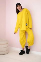 Komplet bawełniany bluza + spodnie kiwi. Bluzy KESI, l, bez wzorów, z bawełny, bez kaptura. Za 284.37 zł.