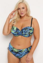 Czarny Dwuczęściowy Komplet Bikini Biustonosz z Usztywnieniem Majtki Typu Figi Roseria. Czarne bikini Born2be, bez wzorów. Za 99.99 zł.