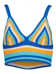 Gina Tricot Top ze wzorem rozmiar: L. Topy Gina Tricot, l, bez wzorów, bez kołnierzyka, bez ramiączek. Za 19.77 zł.