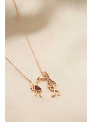 Lodie Silver Srebrny naszyjnik z elementem ozdobnym - dł. 43 cm rozmiar: onesize. Szare naszyjniki Lodie Silver, z materiału, z cyrkonią, srebrne. Za 95.95 zł.