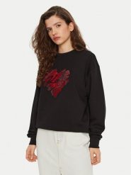 KARL LAGERFELD Bluza A1W20045 Czarny Regular Fit. Czarne bluzy KARL LAGERFELD, xl, bez wzorów, z bawełny, bez kaptura. Za 599.99 zł.
