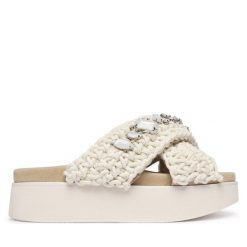 Klapki Inuikii. Białe klapki Inuikii, bez wzorów, bez obcasa, bez zapięcia. Za 979.99 zł.