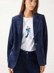 More & More marynarka z sztruksu Kobiety Sztruks niebieski, 34. Niebieskie marynarki i żakiety More & More, bez wzorów, ze sztruksu, eleganckie, bez ramiączek. Za 679.95 zł.