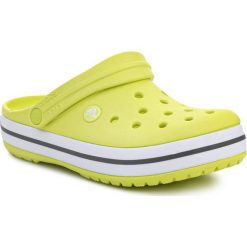Klapki Crocs Crocband Citrus Agrumes U 11016-738 zielone żółte. Zielone klapki Crocs, bez wzorów, z materiału, klasyczne, bez obcasa, bez zapięcia. Za 315.32 zł.