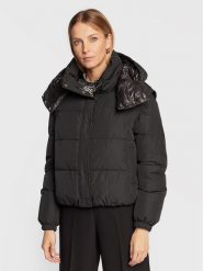 Patrizia Pepe Kurtka puchowa 2O0008/A150-K103 Czarny Regular Fit. Czarne kurtki Patrizia Pepe, bez wzorów, z puchu, bez kaptura. Za 1,119.00 zł.