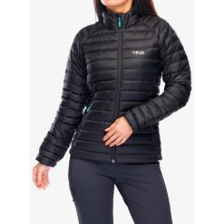 Kurtka puchowa damska Rab Microlight Jacket. Czarne kurtki RAB, xs, bez wzorów, z puchu, sportowe, bez kaptura. Za 650.99 zł.