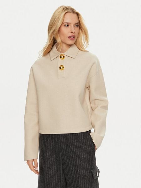 AMI Paris Sweter FPL318.750 Beżowy Regular Fit. Brązowe swetry AMI PARIS, s, bez wzorów, z wiskozy, bez ramiączek. Za 1,259.00 zł.