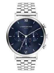 Liebeskind Chronograf w kolorze srebrno-granatowym rozmiar: onesize. Szare, analogowe zegarki Liebeskind, ze stali. Za 461.21 zł.