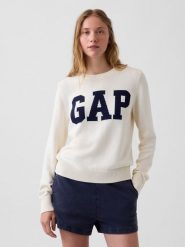 GAP Sweter w kolorze białym rozmiar: M. Białe swetry GAP, m, bez wzorów, z bawełny, bez ramiączek. Za 129.95 zł.