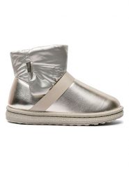 Foreverfolie Botki w kolorze złoto-srebrnym rozmiar: 37. Szare botki Foreverfolie, bez wzorów, bez obcasa, na platformie, bez zapięcia. Za 129.45 zł.