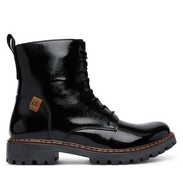 Trapery Josef Seibel. Czarne traperki Josef Seibel, bez wzorów, bez obcasa, bez zapięcia. Za 539.99 zł.