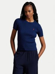 Polo Ralph Lauren Sweter 211965761001 Granatowy Slim Fit. Niebieskie swetry Polo Ralph Lauren, l, bez wzorów, z bawełny, bez ramiączek. Za 559.99 zł.