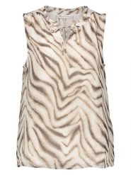 Street One Bluzka w kolorze beżowo-brązowym rozmiar: 38. Brązowe bluzki Street One, bez wzorów, street, bez kołnierzyka, bez ramiączek. Za 108.74 zł.