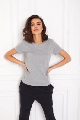 T-SHIRT LUCY SZARY XL - Flawless. Szare t-shirty sportowe Flawless, uniwersalny, bez wzorów, z bawełny, bez ramiączek. Za 90.00 zł.
