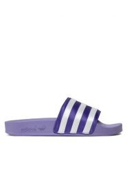 Adidas Klapki adilette W GX8637 Fioletowy. Fioletowe klapki adidas, bez wzorów, z materiału, bez obcasa, bez zapięcia. Za 199.99 zł.