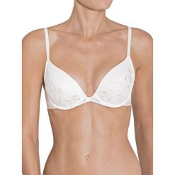 Biustonosz "Sexy Angel Spotlight" w kolorze białym. Białe biustonosze Triumph & Sloggi, bez wzorów. W wyprzedaży za 83.95 zł.