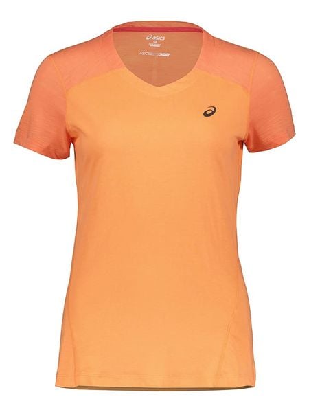 Asics Koszulka sportowa w kolorze pomarańczowym rozmiar: S. Pomarańczowe t-shirty sportowe ASICS, s, bez wzorów, z bawełny, bez ramiączek, outdoorowe. Za 95.92 zł.