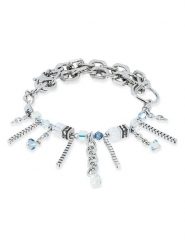 COEUR DE LION Bransoletka z kryształami Swarovski rozmiar: onesize. Szare bransoletki COEUR DE LION, z kryształem, srebrne. Za 231.61 zł.
