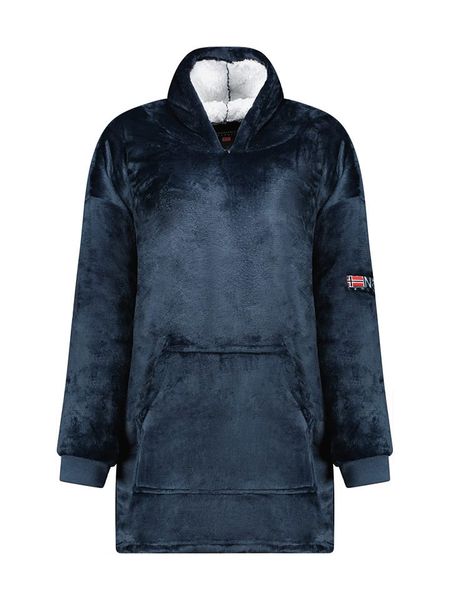 Geographical Norway Bluza polarowa "Uddy" w kolorze granatowym rozmiar: L. Niebieskie bluzy z kapturem Geographical Norway, l, bez wzorów, z polaru, bez kaptura. Za 149.66 zł.