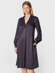 Peserico Sukienka codzienna S02172 Granatowy Regular Fit. Niebieskie sukienki Peserico, na co dzień, s, bez wzorów, z wiskozy, bez kołnierzyka, bez ramiączek, proste. Za 1,339.00 zł.