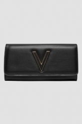 VALENTINO Czarny portfel Coney. Czarne portfele Valentino by Mario Valentino, bez wzorów. W wyprzedaży za 199.99 zł.