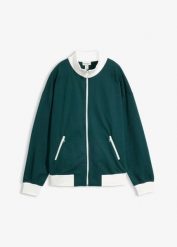 Rozpinana bluza dresowa z czystej bawełny organicznej. Białe bluzy bonprix, bez wzorów, z bawełny, bez ramiączek, bez kaptura. Za 124.99 zł.