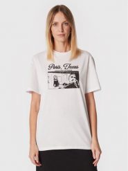 Silvian Heach T-Shirt PGA22022TS Biały Relaxed Fit. Białe t-shirty Silvian Heach, l, bez wzorów, z bawełny, bez kołnierzyka, bez ramiączek. Za 139.99 zł.