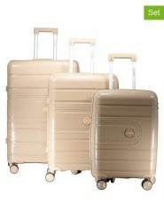 Geographical Norway 3-częściowy zestaw "Savage" w kolorze beżowym rozmiar: onesize. Brązowe walizki Geographical Norway. Za 391.99 zł.
