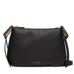 Torebka Coccinelle. Czarne listonoszki Coccinelle, bez wzorów, bez dodatków. Za 639.99 zł.