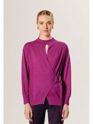 Rodier Wełniany sweter w kolorze fioletowym rozmiar: M. Różowe swetry Rodier, m, bez wzorów, z wełny, klasyczne, bez ramiączek. Za 339.99 zł.