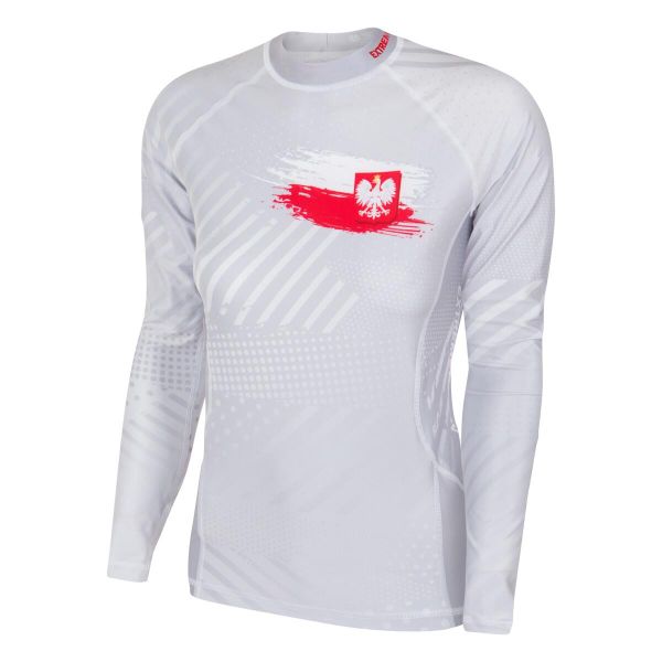 Koszulka Sportowa Rashguard damski MMA EXTREME HOBBY POLAND PRIME. Białe bielizna termoaktywna damska EXTREME HOBBY, bez wzorów, z bawełny, bez ramiączek, do biegania. Za 209.00 zł.