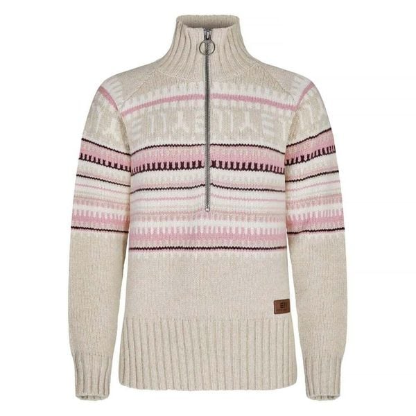 Damski sweter zapinany na zamek Elevenate Davos. Białe swetry ELEVENATE, bez wzorów, eleganckie, bez ramiączek. W wyprzedaży za 825.00 zł.