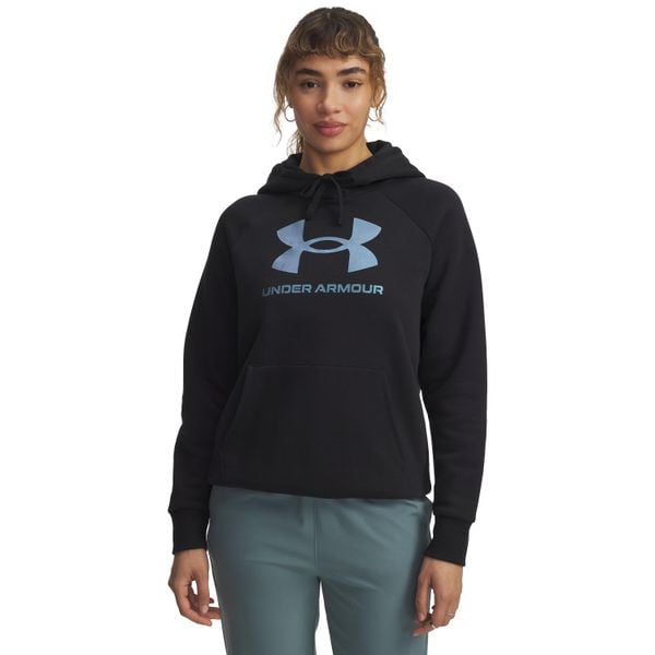 Bluza damska z kapturem Under Armour Rival Shimmer. Czarne bluzy z kapturem Under Armour, bez wzorów, z kapturem, na fitness i siłownię. Za 276.50 zł.