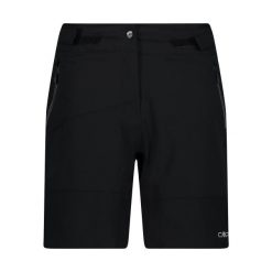 Szorty damskie z wewnętrzną dzianinową bielizną CMP Free. Czarne szorty CMP, bez wzorów, z dzianiny. W wyprzedaży za 209.99 zł.