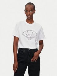 KARL LAGERFELD T-Shirt 246W1702 Biały Regular Fit. Białe t-shirty KARL LAGERFELD, xs, bez wzorów, z bawełny, bez kołnierzyka, bez ramiączek. Za 429.99 zł.